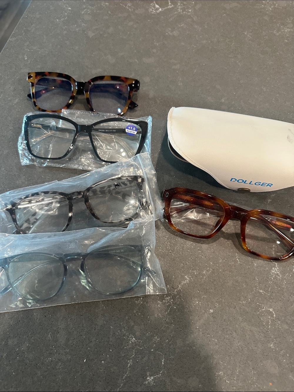 5 pair of Women’s Reading 1.00 Glasses and Blue Blocker Glasses.
